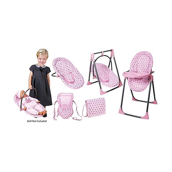 Lissi Baby Doll 6-In-1 Convertible Highchair Play Set Baby Play