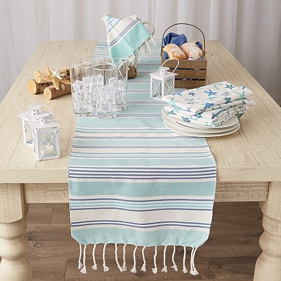 Design Imports Tidal Stripe Table Runner