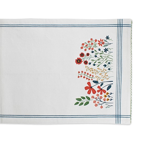Design Imports Flower Garden Embellished Table Runner