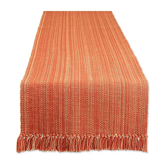 Design Imports Variegated Fringe Table Runner