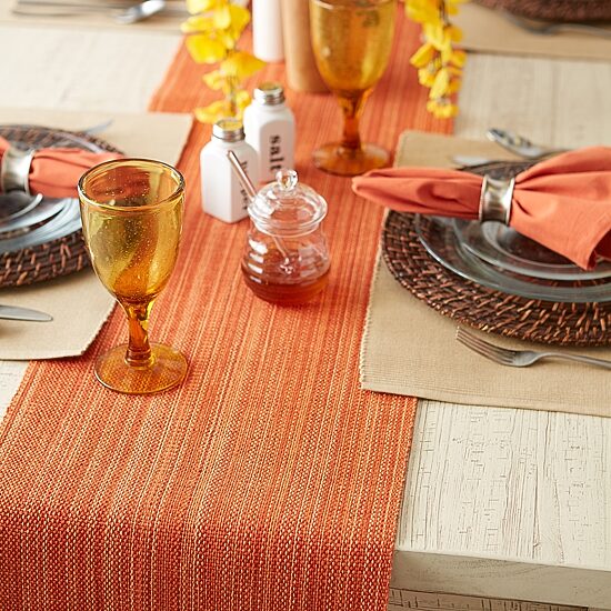 Design Imports Variegated Fringe Table Runner