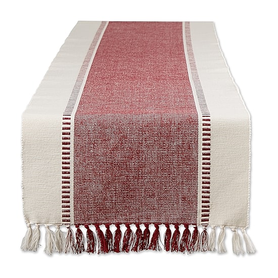 Design Imports Dobby Stripe Table Runner