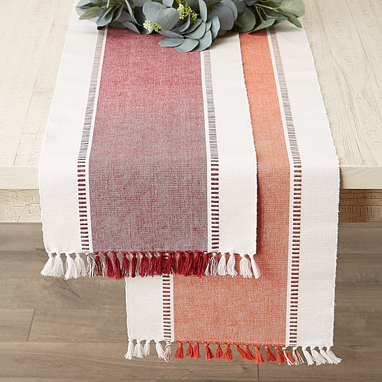 Design Imports Dobby Stripe Table Runner