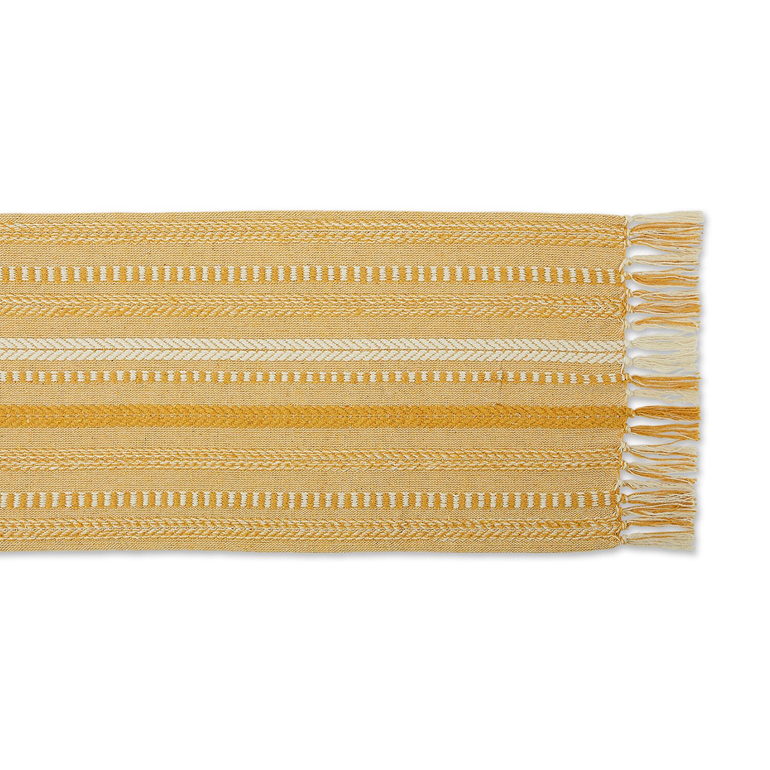 Design Imports Farmhouse Braided Stripe Table Runner