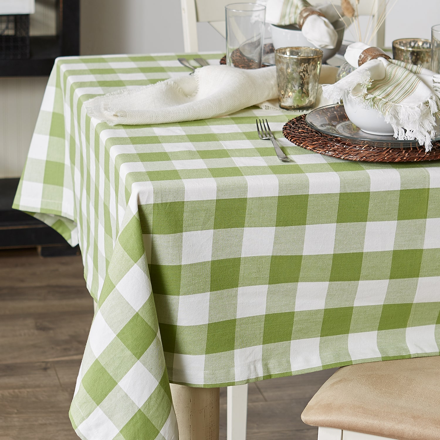 Design Imports Buffalo Check Tablecloth