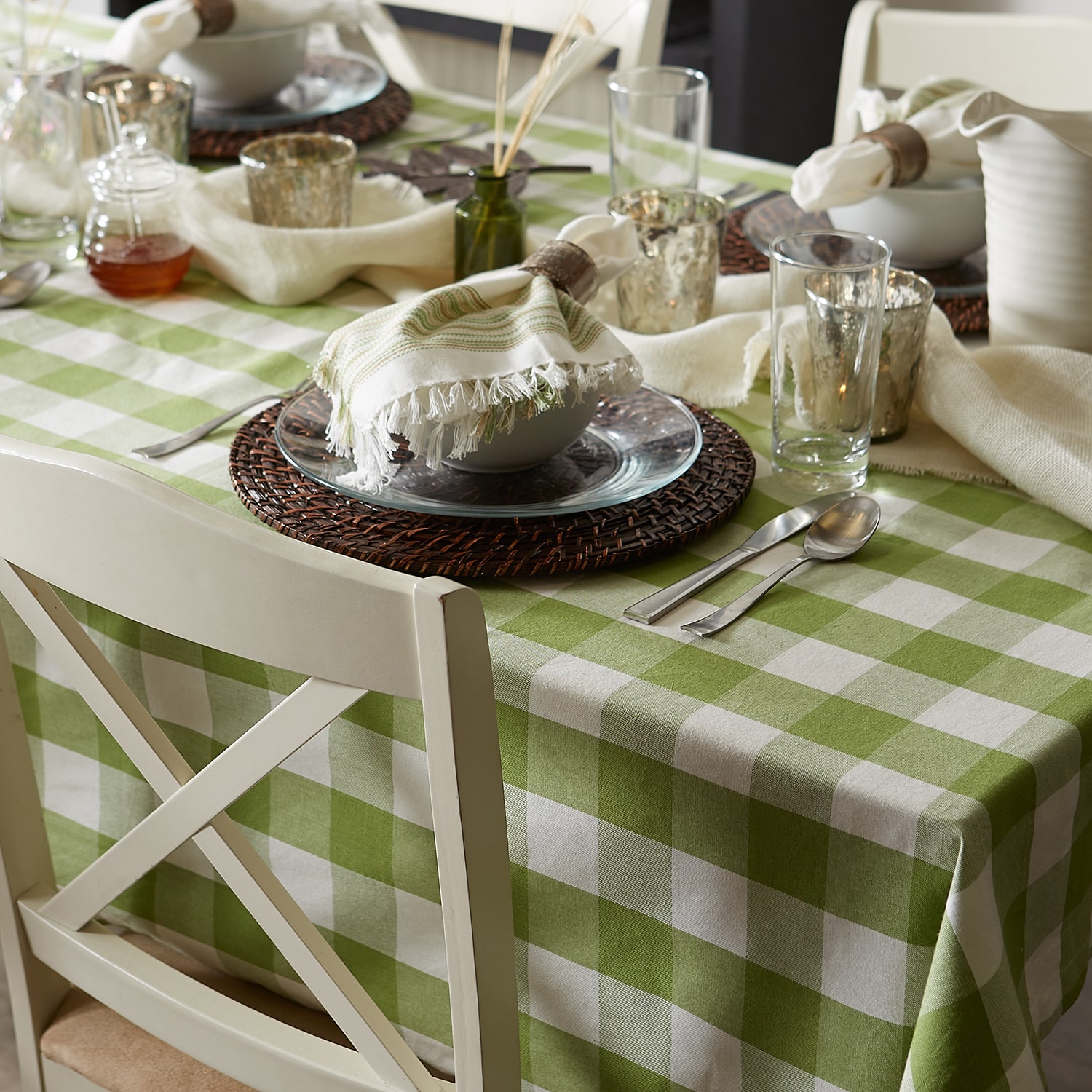 Design Imports Buffalo Check Tablecloth