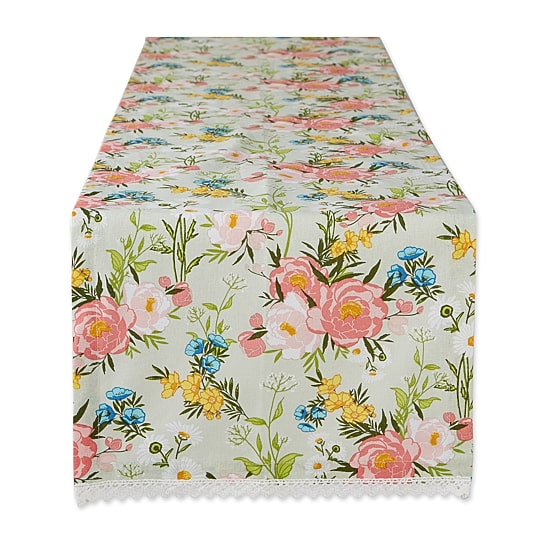 Design Imports Spring Bouquet Table Runner