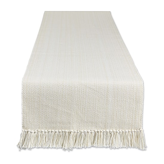 Design Imports Natural Variegated Fringe Table Runner