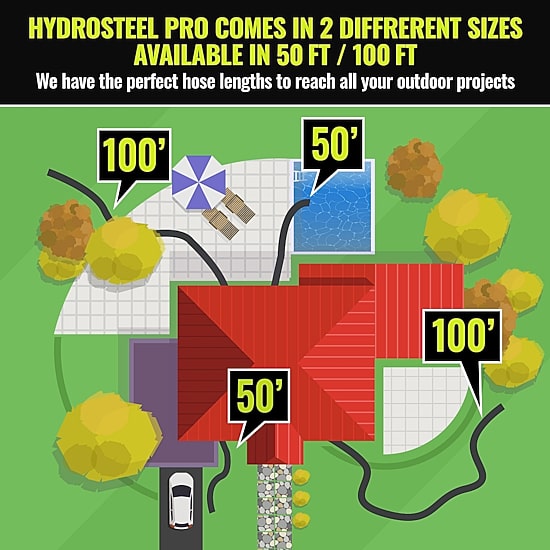 Hydro Steel Pro Heavy Duty Garden Hose