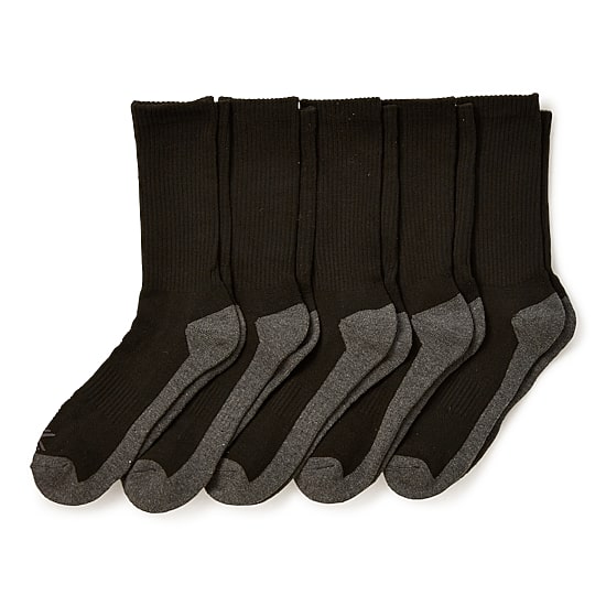 Xersion Running Mens 5 Pair Crew Socks