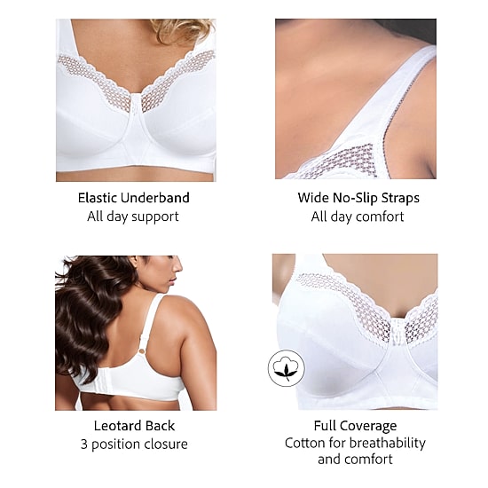 Exquisite Form Fully Full Coverage Unlined Wireless Full Coverage Bra 5100535
