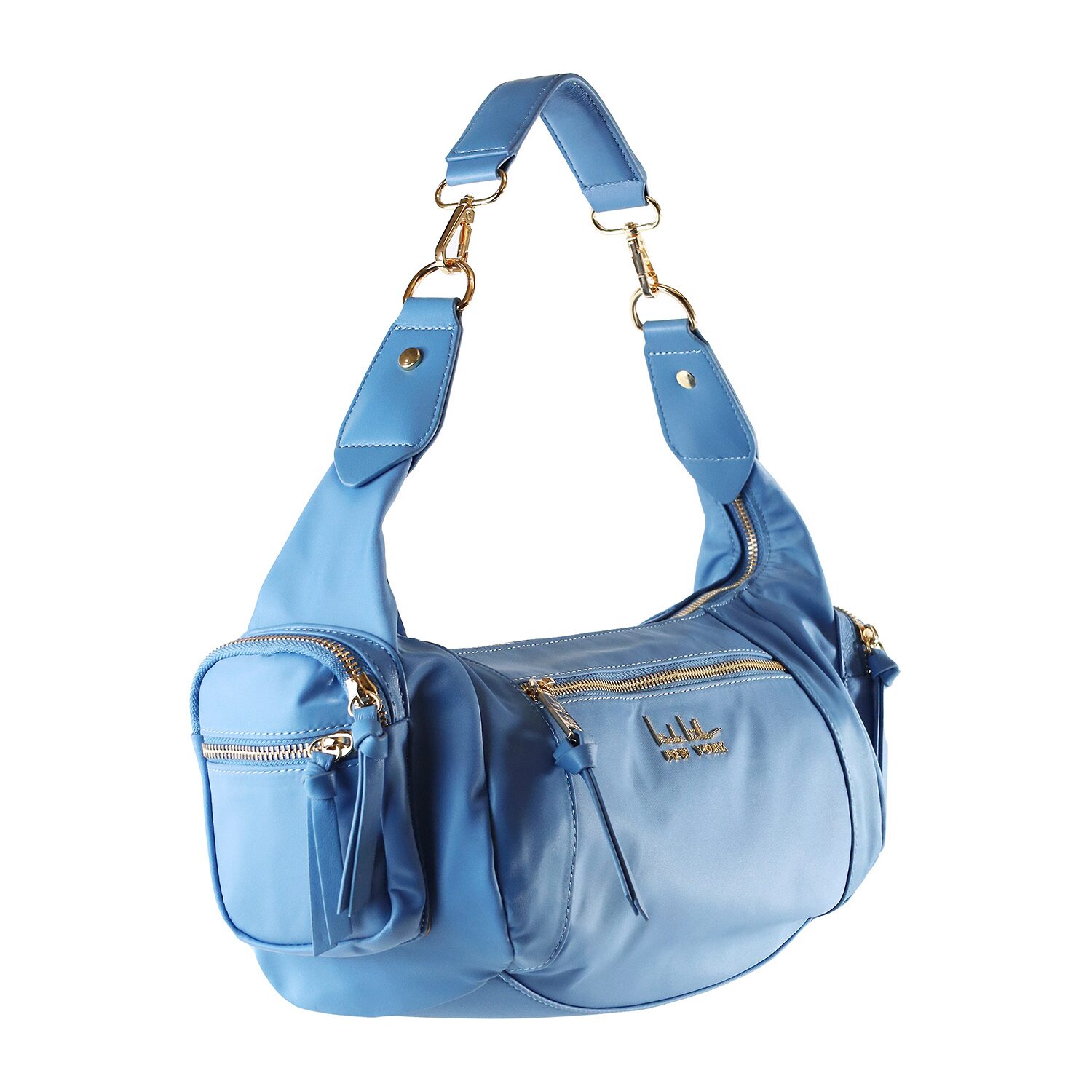 Nicole Miller Nylon Zip Shoulder Bag