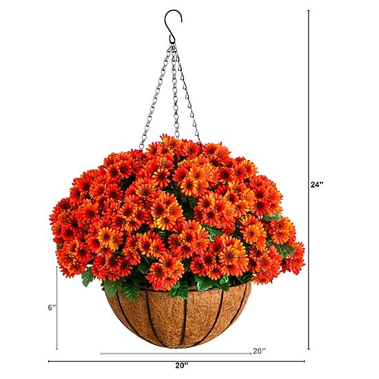 Nearly Natural 24" Chrysanthemum Artificial Plant