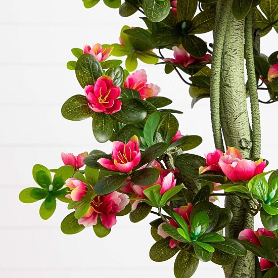 Nearly Natural 4ft Azalea Indoor Outdoor Artificial Tree