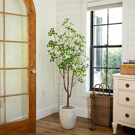 Nearly Natural 5ft Dogwood Indoor Artificial Tree