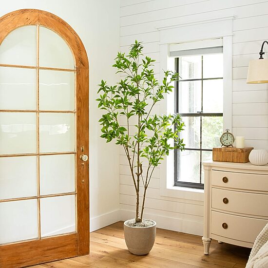 Nearly Natural 6ft Minimalist Japanese Pieris Indoor Artificial Tree