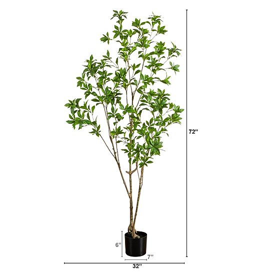 Nearly Natural 6ft Minimalist Japanese Pieris Indoor Artificial Tree