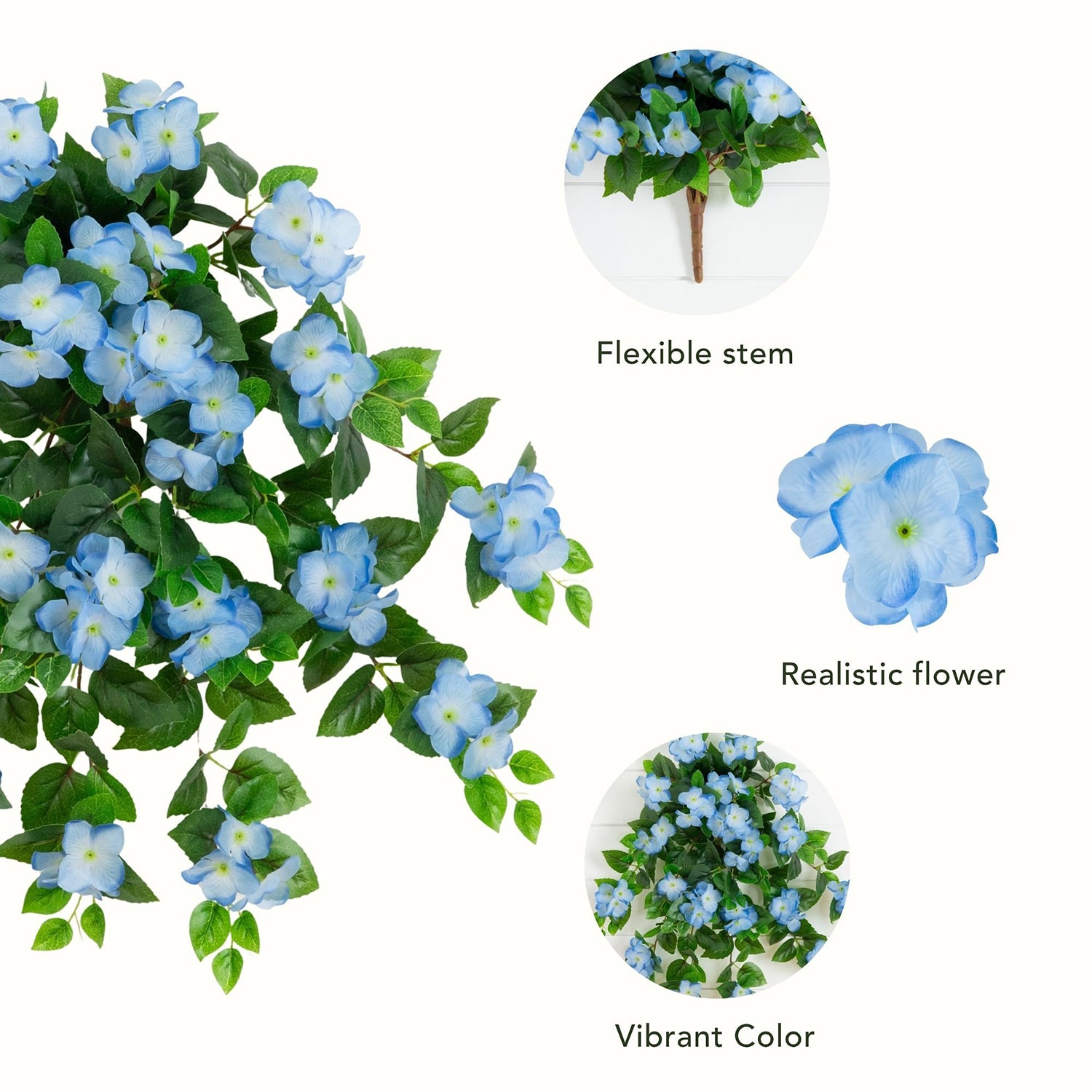 Nearly Natural 24" Hydrangea Artificial Flowers