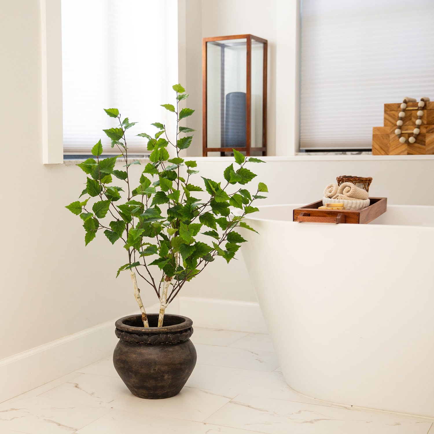 Nearly Natural 3ft Birch Indoor Artificial Tree