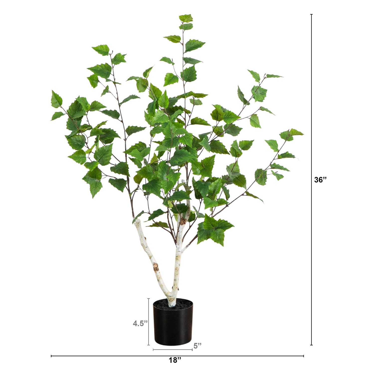 Nearly Natural 3ft Birch Indoor Artificial Tree