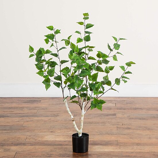 Nearly Natural 3ft Birch Indoor Artificial Tree