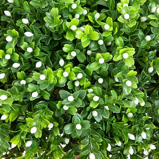 Nearly Natural 23" Flowering Boxwood Integrated Ground Stake Artificial Plant