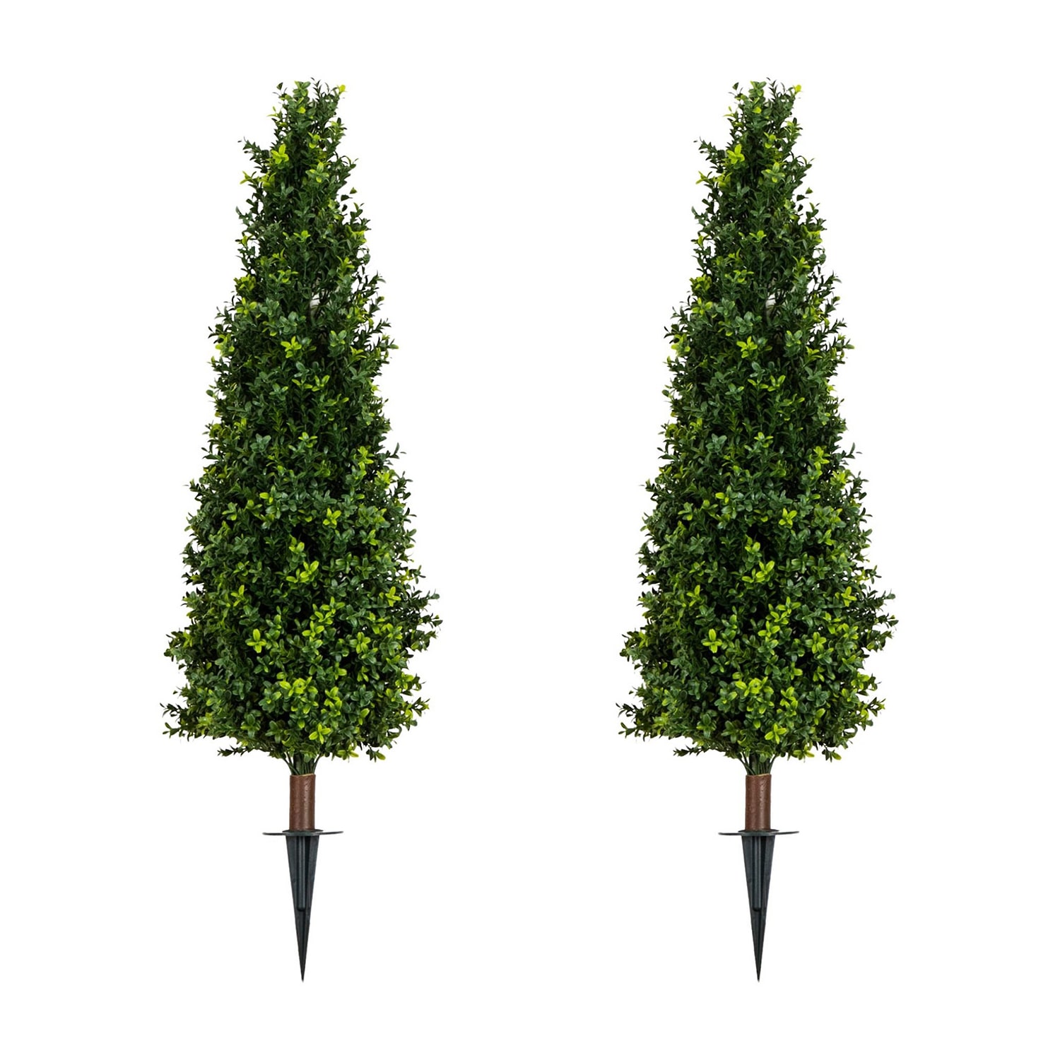 Nearly Natural 2-pc. 4ft Boxwood Integrated Ground Stake Artificial Plant