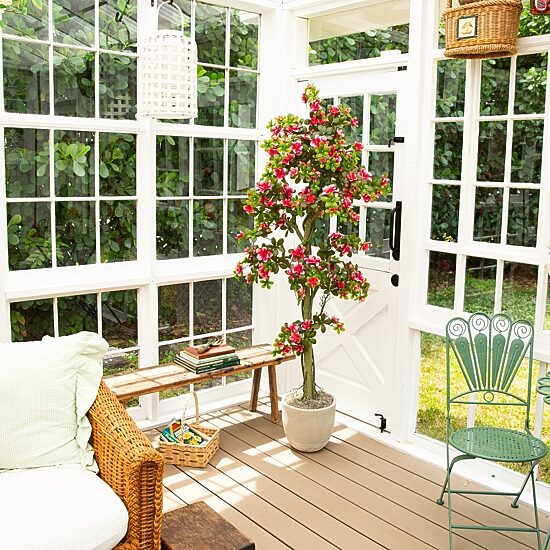 Nearly Natural 6ft Azalea Indoor Outdoor Artificial Tree