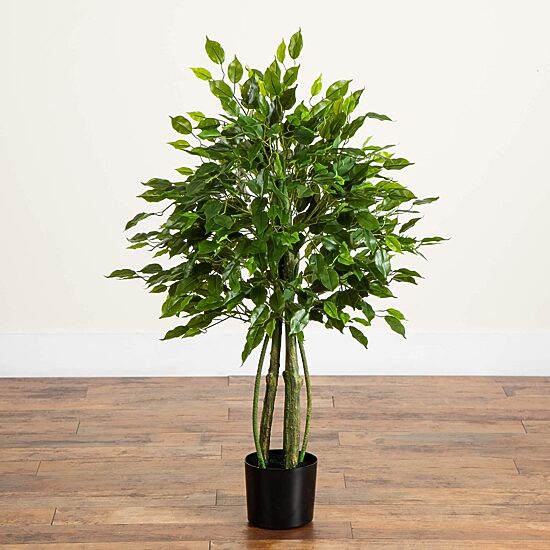 Nearly Natural 4ft Ficus Indoor Outdoor Artificial Tree