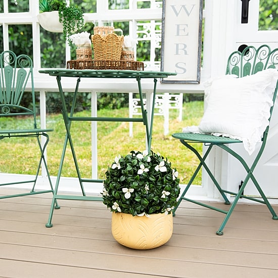 Nearly Natural 15" Boxwood Gardenia Artificial Plant