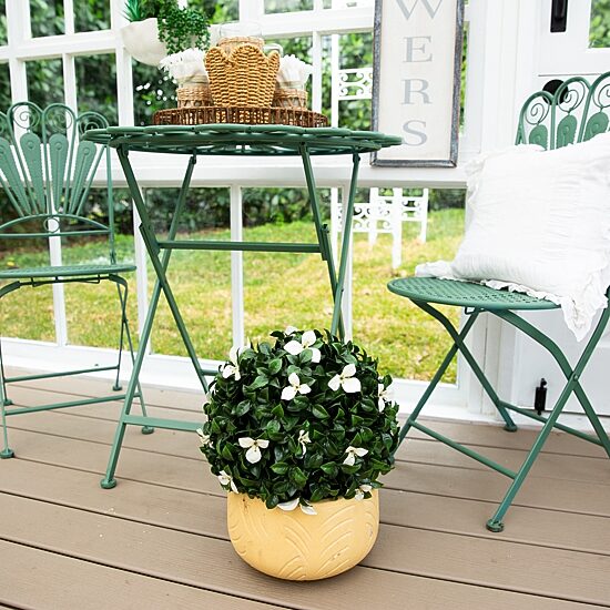 Nearly Natural 15" Boxwood Gardenia Artificial Plant