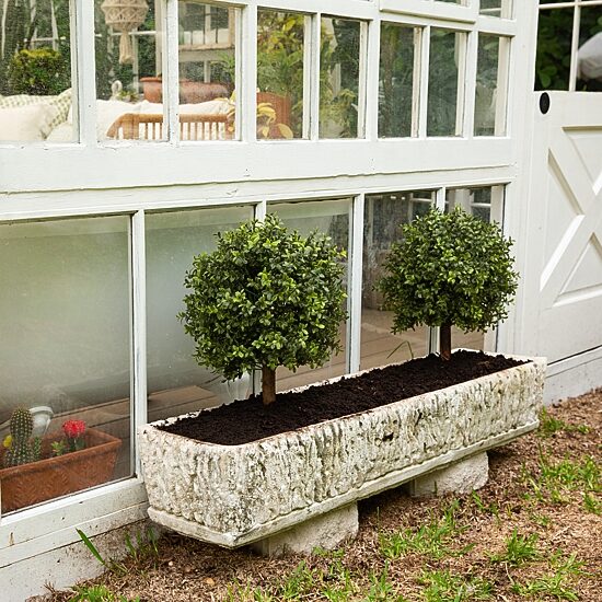 Nearly Natural 2-pc. 2ft Boxwood Integrated Ground Stake Artificial Plant