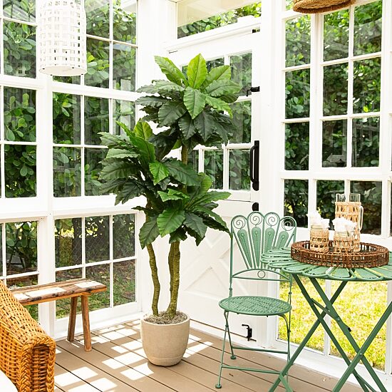 Nearly Natural 6ft Bird Nest Fern Indoor Outdoor Artificial Tree