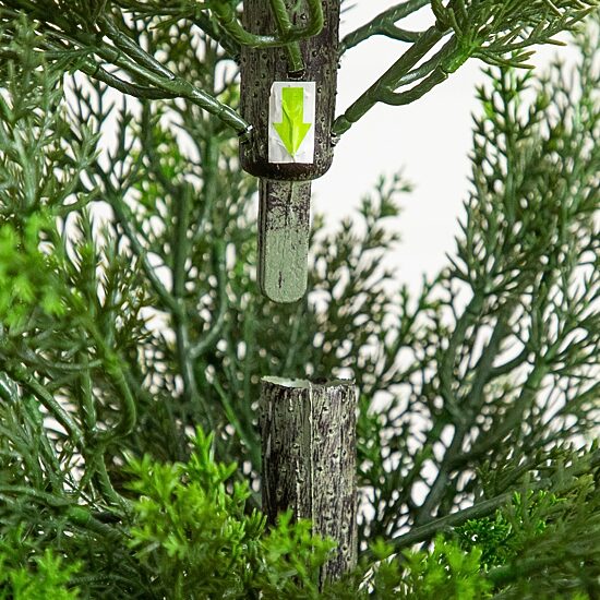 Nearly Natural 45" Cedar White Tower Indoor Outdoor Artificial Tree
