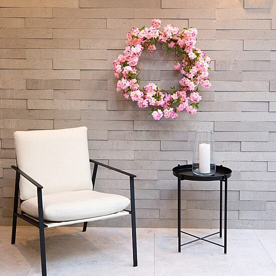 Nearly Natural 30" Pink Cherry Blossom Wreath