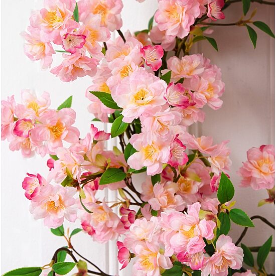Nearly Natural 30" Pink Cherry Blossom Wreath