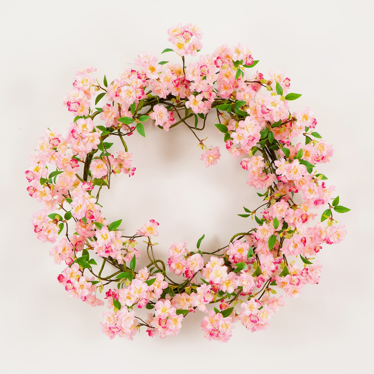Nearly Natural 30" Pink Cherry Blossom Wreath