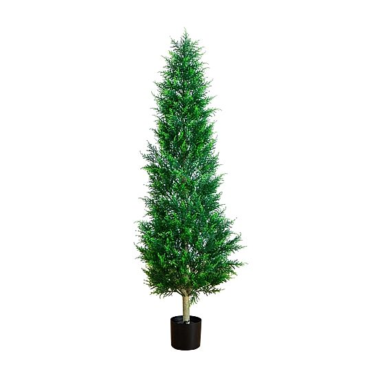 Nearly Natural 5ft Cypress Tower Indoor Outdoor Artificial Tree