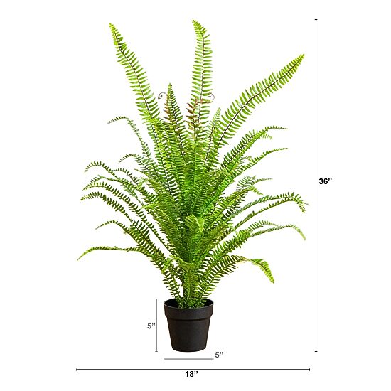 Nearly Natural 3ft Boston Fern Artificial Plant