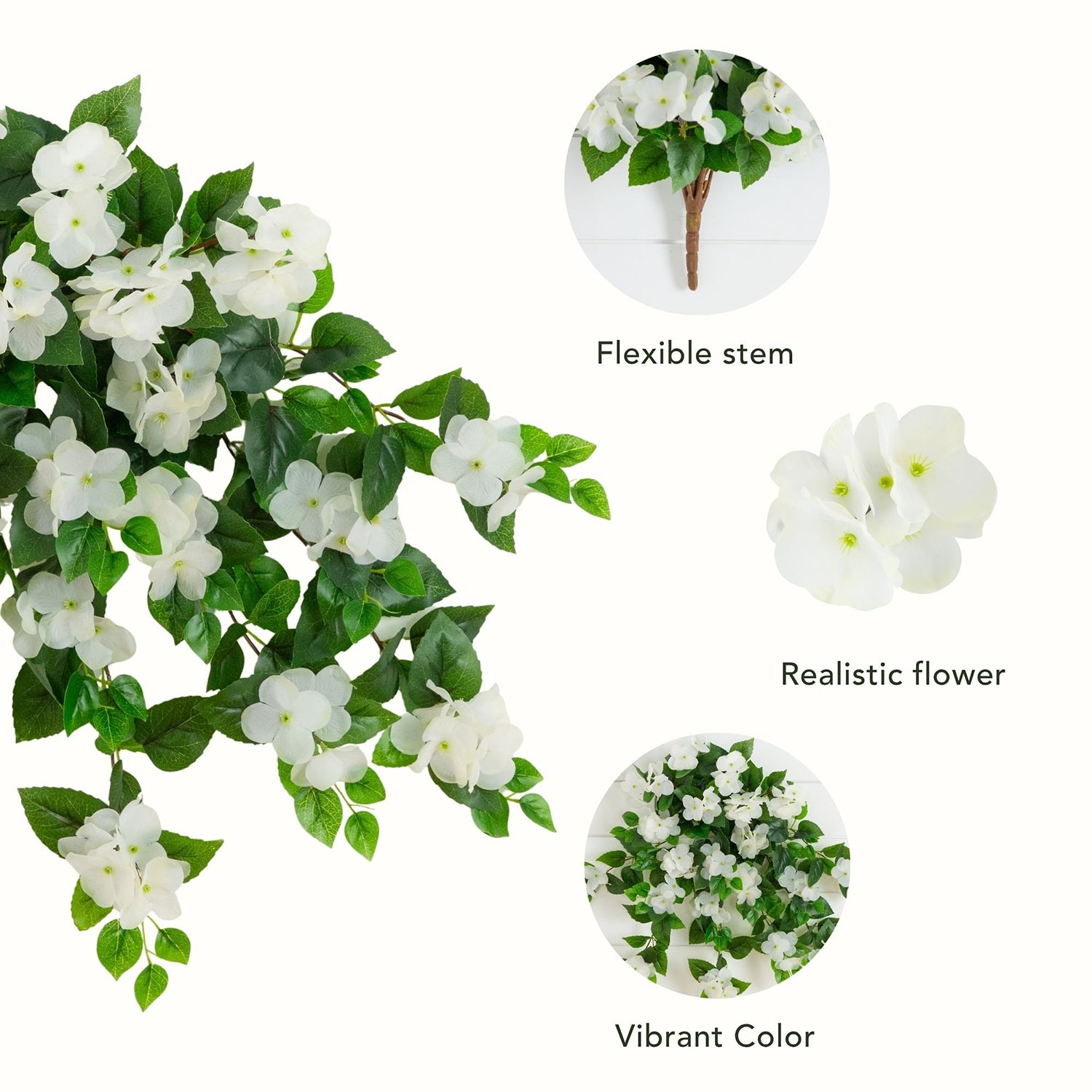 Nearly Natural 24" Hydrangea Artificial Flowers