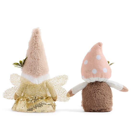 North Pole Trading Co. 15" Fairy And Mushroom Christmas Gnome