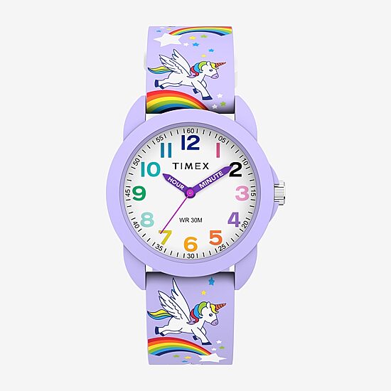 Timex Girls Purple Strap Watch Tw2y59600jt