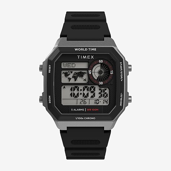 Timex Mens Digital Black Strap Watch Tw5m68800jt