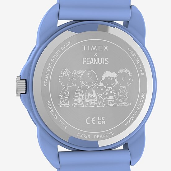 Timex Timex Peanuts Weekender Youth Blue Silicone Strap Watch Boys Blue Strap Watch Tw2y51100jt