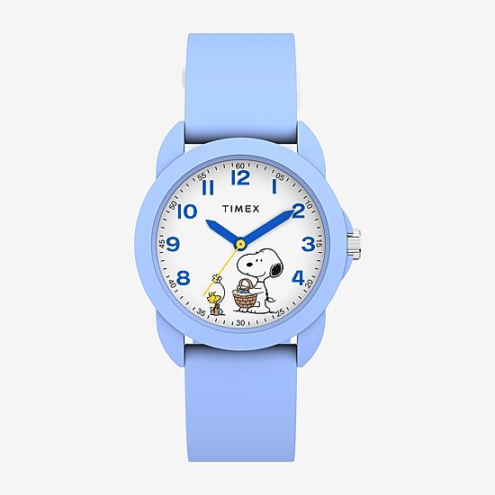Timex Timex Peanuts Weekender Youth Blue Silicone Strap Watch Boys Blue Strap Watch Tw2y51100jt