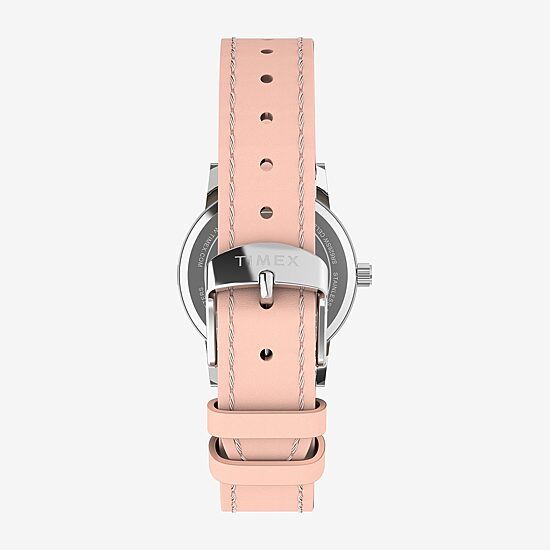 Timex Womens Pink Leather Strap Watch Tw2y67000jt