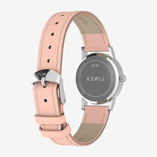 Timex Womens Pink Leather Strap Watch Tw2y67000jt