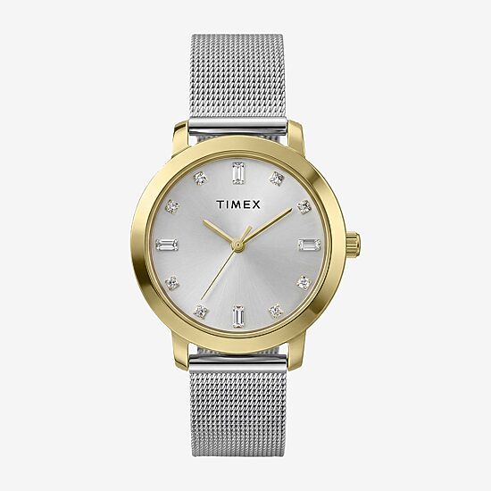 Timex Womens Silver Tone Stainless Steel Bracelet Watch Tw2y48800jt