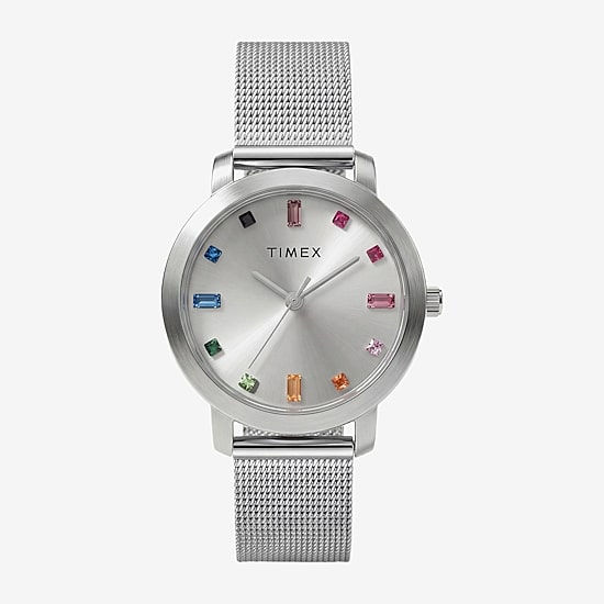 Timex Womens Silver Tone Stainless Steel Bracelet Watch Tw2y48600jt