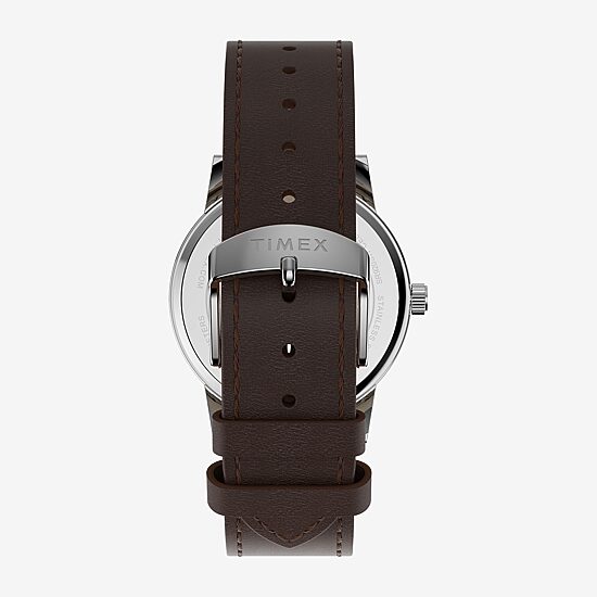 Timex Mens Brown Leather Strap Watch Tw2y67500jt